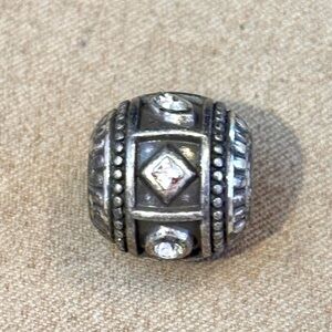 🆕Listing! Brighton Mumtaz Joy bead in Silver with matte finish & crystal accents